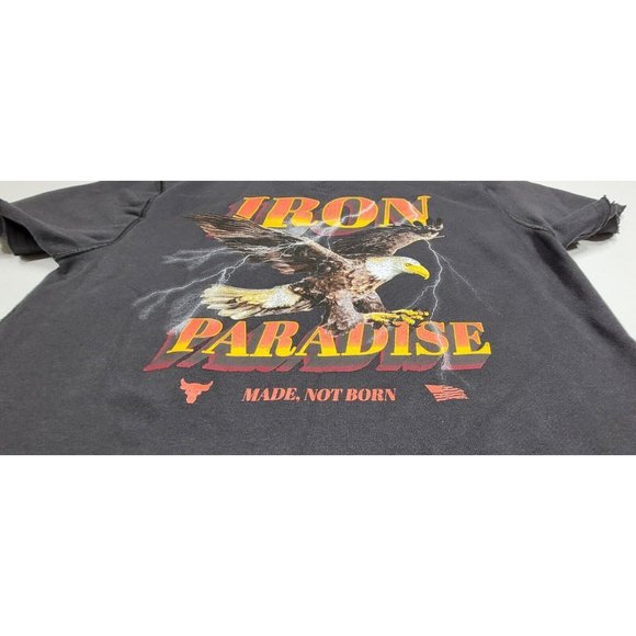 Under Armour Project Rock Iron Paradise Cutoff Sweatshirt 1367037-010 - Picture 3 of 6